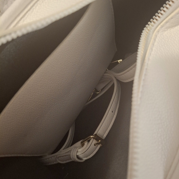 NEW BEAUTIFUL WHITE IRIDESCENT SEQUIN TOTE BAG - Picture 7 of 11